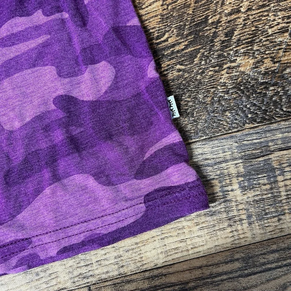 Little Sleepies Play Bamboo Flutter Sleeve Top Baby Girls 12-18m Purple Camo